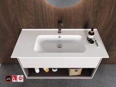 Turkuaz Seramik Cerastyle Blue Etajerli Lavabo 80x47cm