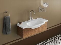 Turkuaz Seramik Cerastyle New Classic Etajerli Lavabo 65x48cm