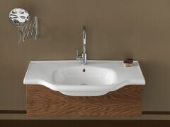 Turkuaz Seramik Cerastyle New Classic Etajerli Lavabo 65x48cm