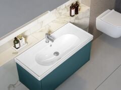 Turkuaz Seramik Cerastyle Arya Etajerli Lavabo 100x45cm