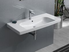 Turkuaz Seramik Cerastyle Roma Etajerli Lavabo 95x45cm