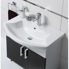 Turkuaz Seramik Cerastyle Evita Etajerli Lavabo 55x41cm