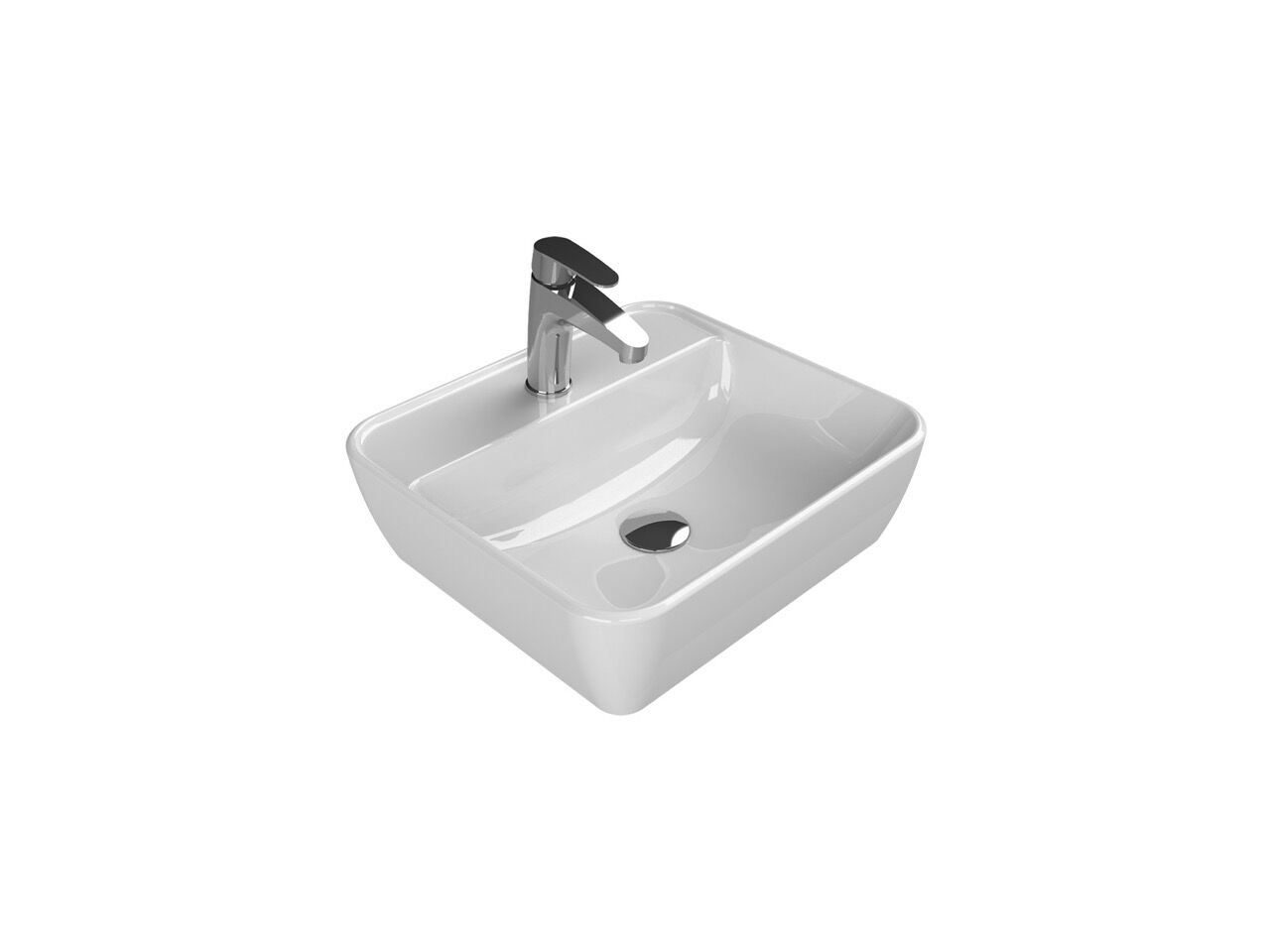 Turkuaz Seramik Cerastyle One Tezgah Üstü Lavabo 46x42cm